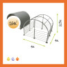 Weidezelt PVC Stahl Runddach Koppel – Maßbild 4 × 4 m