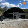 Weidezelt PVC Stahl Runddach Koppel – 8 × 12 m mit Gittertor