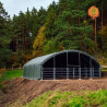 Weidezelt PVC Stahl Runddach Koppel – 12,2 × 12,2 m am Waldrand