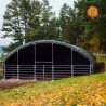 Weidezelt PVC Stahl Runddach Koppel – 12,2 × 12,2 m Frontansicht
