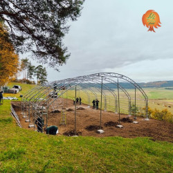 Weidezelt PVC Stahl Runddach Koppel – Aufbau der Bogenkonstruktion