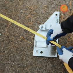Garage PVC Stahl Runddach Parkon – Fußplatte zur Verankerung