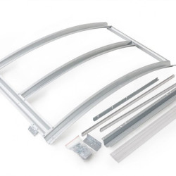 Dachluke automatisch Gewächshaus Polycarbonat Stahl Runddach Quarz – Ausführung