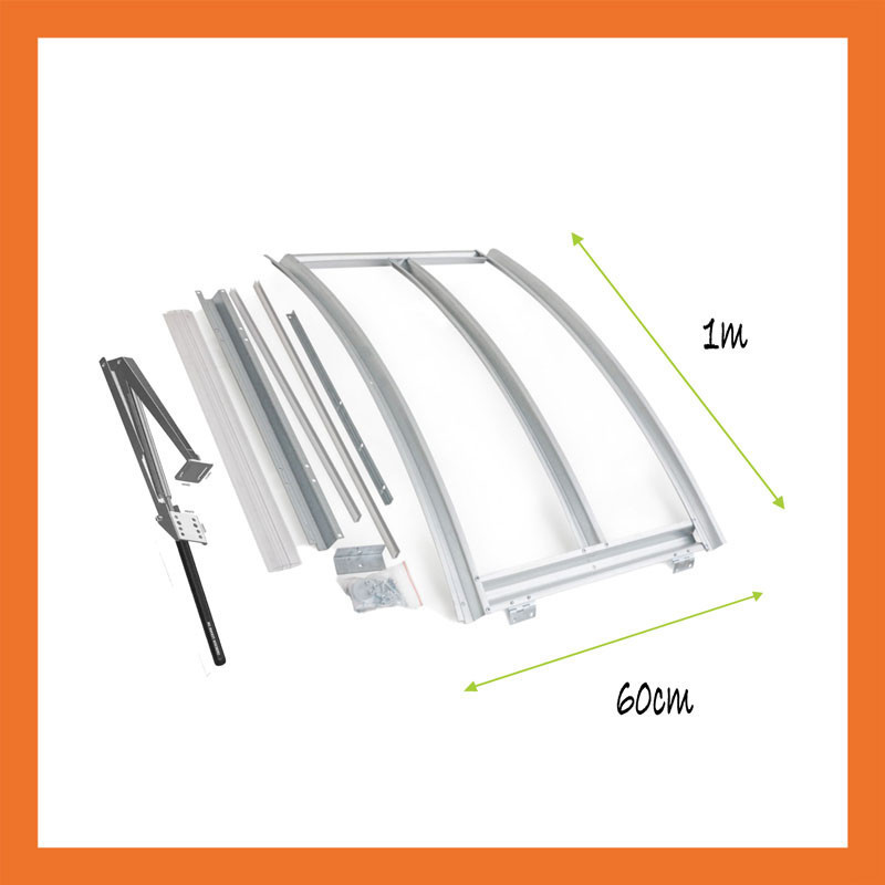Fenster automatisch Gewächshaus Polycarbonat Stahl Runddach Perle