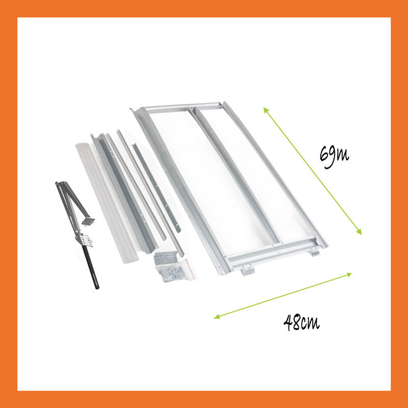 Fenster automatisch Gewächshaus Polycarbonat Stahl Satteldach Bernstein