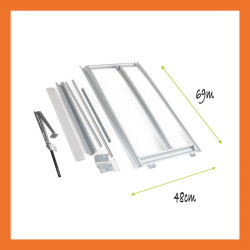Fenster automatisch Gewächshaus Polycarbonat Stahl Spitzdach Firn