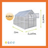 Gewächshaus Polycarbonat Stahl Satteldach Granat – Maße 2,35 x 2 m