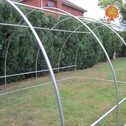 Gewächshaus Folie Stahl Runddach 2x4,5