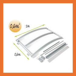 Fenster manuell Gewächshaus Polycarbonat Stahl Spitzdach Firn
