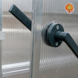 Gewächshaus Polycarbonat Aluminium Satteldach 2,2x4,3