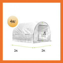 Maßangaben Gewächshaus 4m2 weiss