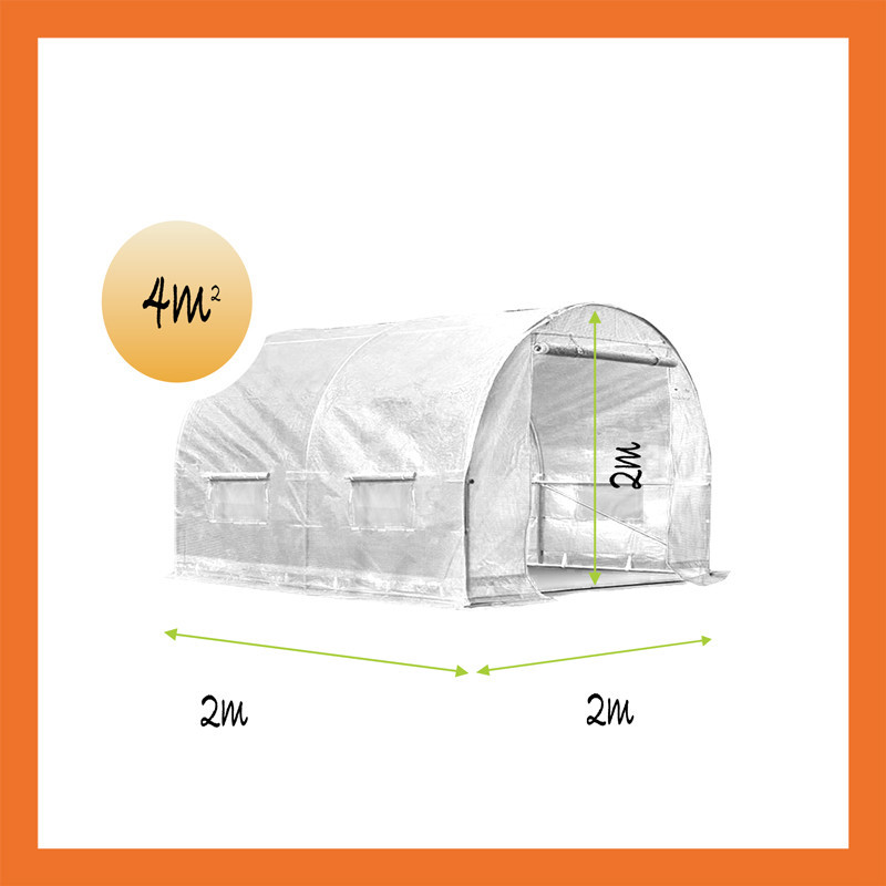 Maßangaben Gewächshaus 4m2 weiss