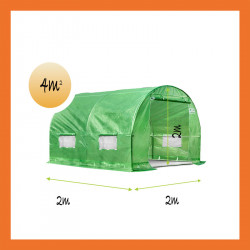 Maßangaben Gewächshaus 4m2 grün