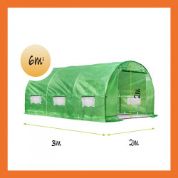 Maßangaben Gewächshaus 6m2 grün