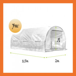 Maßangaben Gewächshaus 7m2 weiss
