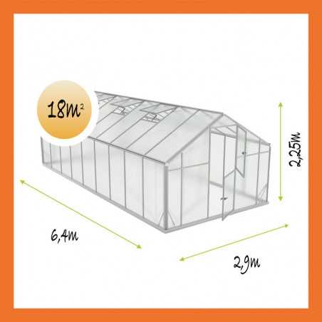 Foliengewächshaus Polycarbon Aluminium 18m2 Übersicht Foliengewächshaus Polycarbon Aluminium 18m2 Übersicht