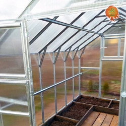 Verlängerungsmodul für Gewächshaus Polycarbonat Stahl Satteldach