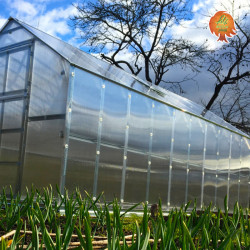 Verlängerungsmodul für Gewächshaus Polycarbonat Stahl Satteldach