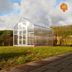 Verlängerungsmodul für Gewächshaus Polycarbonat Stahl Satteldach