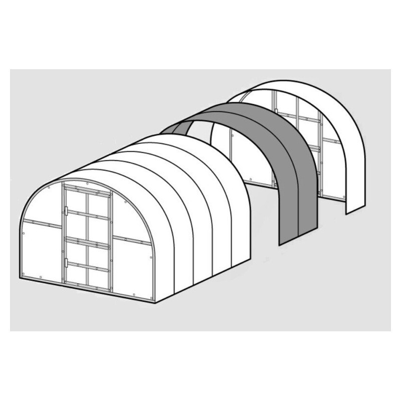 Verlängerungsmodul Gewächshaus Polycarbonat Stahl Runddach Quarz – Aufbau und Inhalt