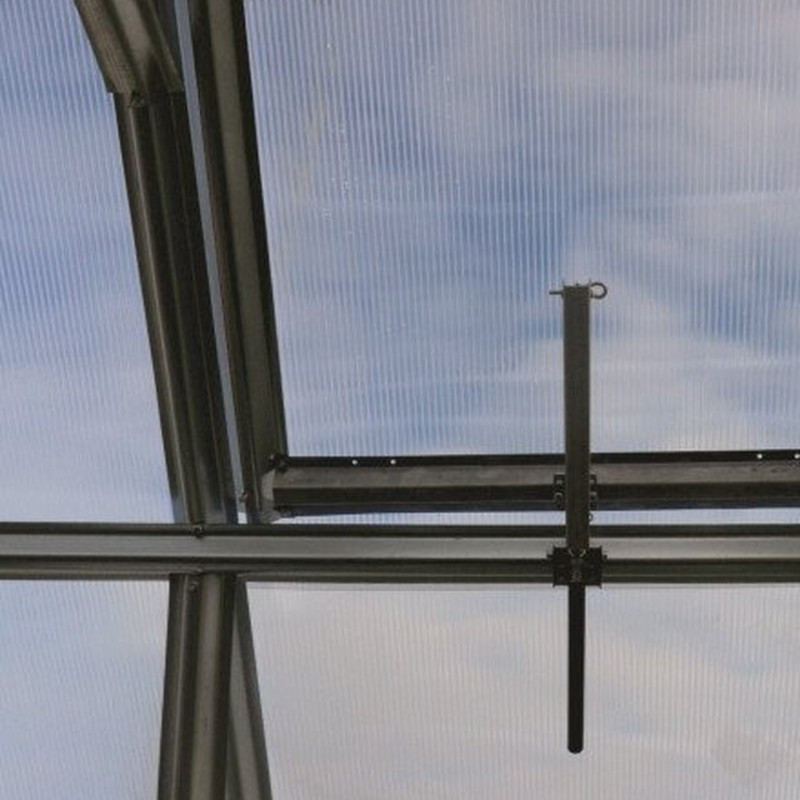 Dachluke automatisch Gewächshaus Polycarbonat Stahl Gotikdach Saphir – Passend für