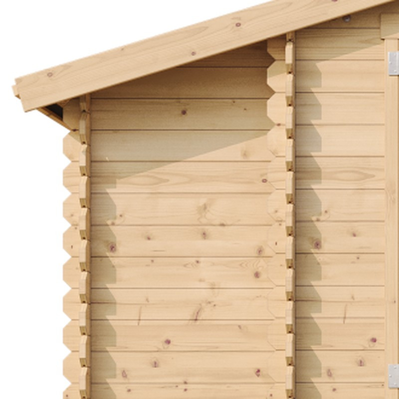 Gartenschuppen Holzkammer – Blockbohlen mit Nut und Feder