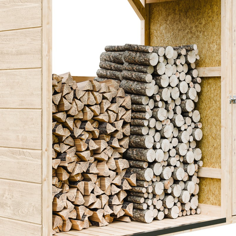 Holzlager Feuerkammer – Rund 3 m³ Brennholz