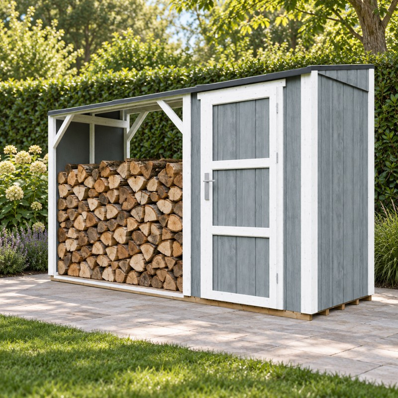 Holzlager Holzhort – Offenes Holzfach und Stauraum