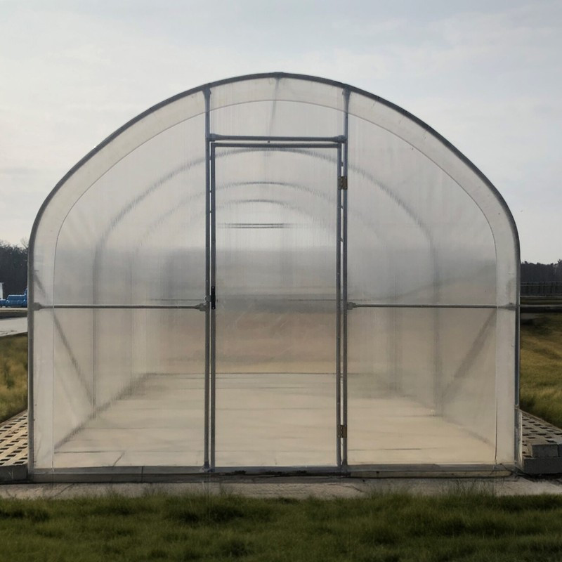 Gewächshaus Aurora – Folie am Dach, Polycarbonat an den Stirnseiten
